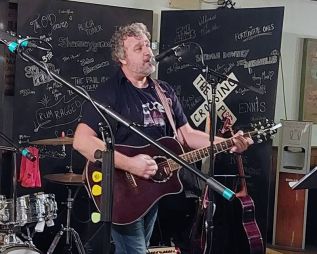 Mark Giroux of Harrowsmith performed at the Crossing Pub in Shabot Lake
